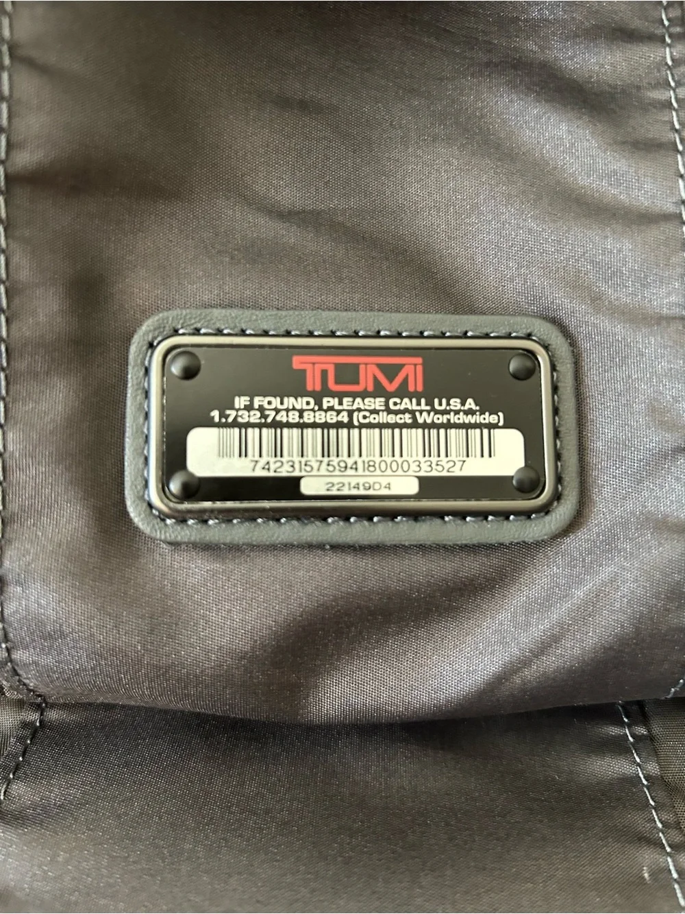 Authentic Tumi Black Men's Duffel Bag with Leather Trim